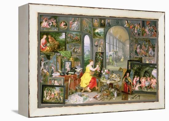 Allegory of Painting-Jan Brueghel the Younger-Framed Premier Image Canvas