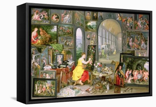 Allegory of Painting-Jan Brueghel the Younger-Framed Premier Image Canvas