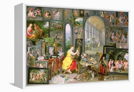 Allegory of Painting-Jan Brueghel the Younger-Framed Premier Image Canvas