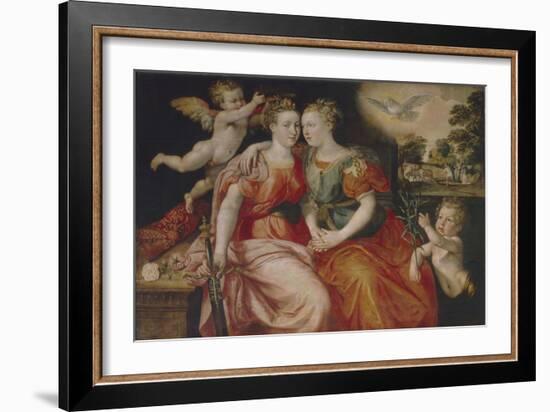 Allegory of Peace and Justice-Maerten de Vos-Framed Giclee Print