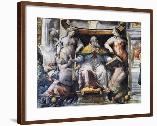 Allegory of Pope Paul III Farnese Between Peace and Fertility-null-Framed Giclee Print