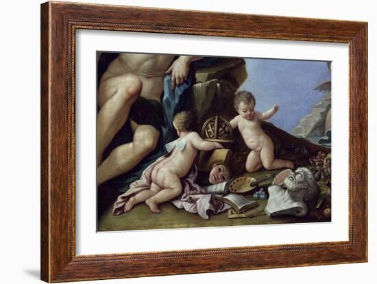 Allegory of Prosperity and Arts in City of Naples, Circa 1690-Paolo de Matteis-Framed Giclee Print