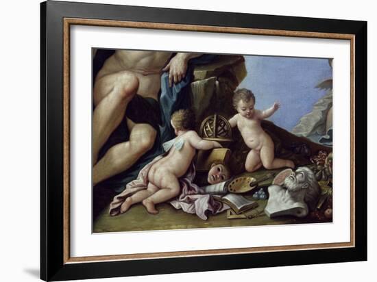 Allegory of Prosperity and Arts in City of Naples, Circa 1690-Paolo de Matteis-Framed Giclee Print