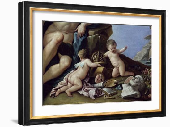 Allegory of Prosperity and Arts in City of Naples, Circa 1690-Paolo de Matteis-Framed Giclee Print