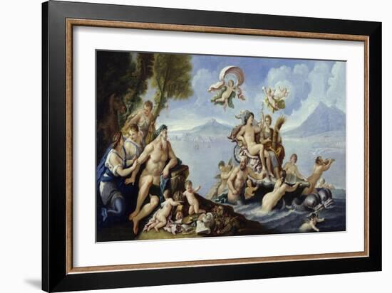 Allegory of Prosperity and Arts in City of Naples, Circa 1690-Paolo de Matteis-Framed Giclee Print