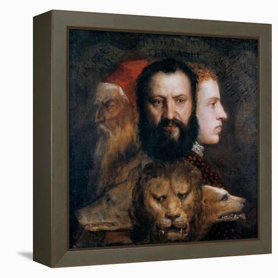 Allegory of Prudence, C1565-1570-Titian (Tiziano Vecelli)-Framed Premier Image Canvas