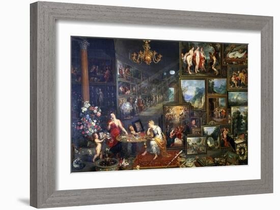 Allegory of Sight and Smell, C1590-1625-Jan Brueghel the Elder-Framed Giclee Print