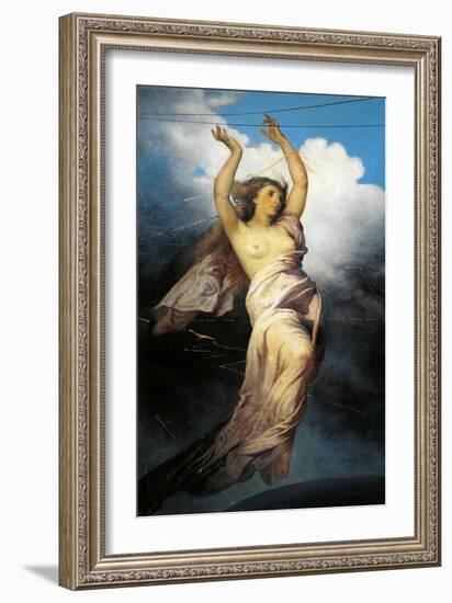 Allegory of Telegraph, 1878-Antonio Zona-Framed Giclee Print