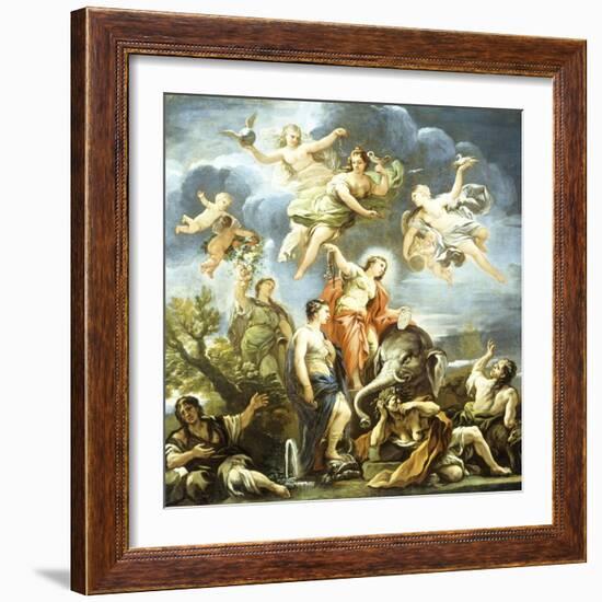 Allegory of Temperance-Luca Giordano-Framed Giclee Print