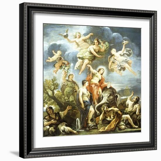 Allegory of Temperance-Luca Giordano-Framed Giclee Print