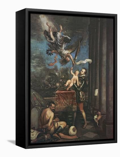 Allegory of the Battle of Lepanto, 1573-1575-Titian (Tiziano Vecelli)-Framed Premier Image Canvas