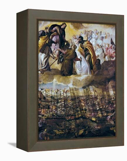 Allegory of the Battle of Lepanto-Paolo Veronese-Framed Stretched Canvas