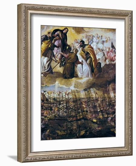 Allegory of the Battle of Lepanto-Paolo Veronese-Framed Art Print