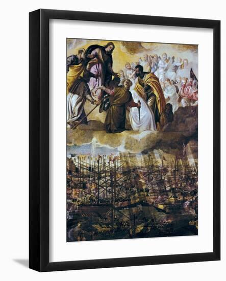 Allegory of the Battle of Lepanto-Paolo Veronese-Framed Art Print
