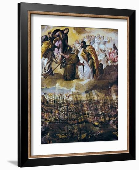 Allegory of the Battle of Lepanto-Paolo Veronese-Framed Art Print