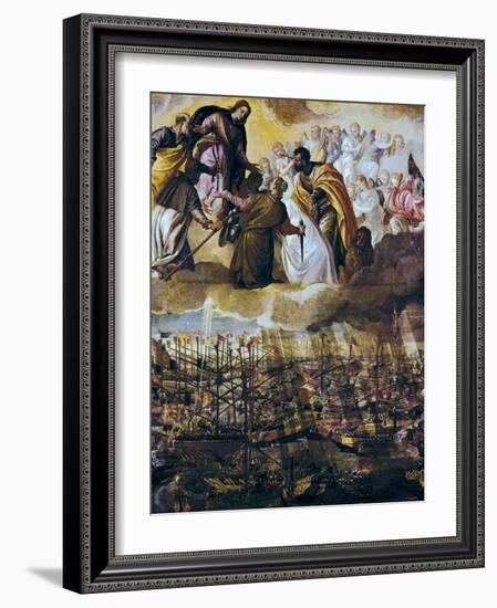 Allegory of the Battle of Lepanto-Paolo Veronese-Framed Art Print