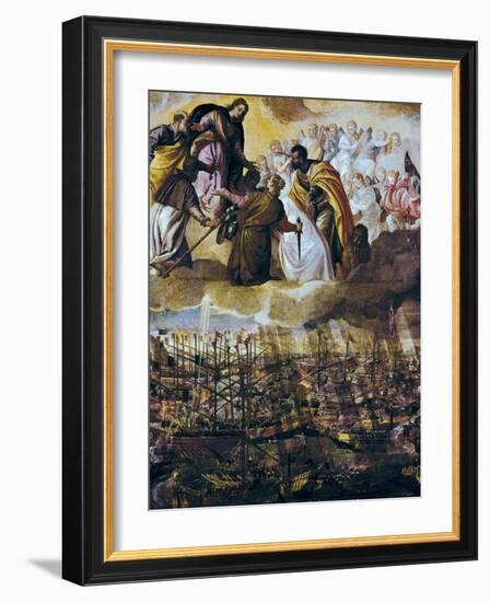 Allegory of the Battle of Lepanto-Paolo Veronese-Framed Art Print