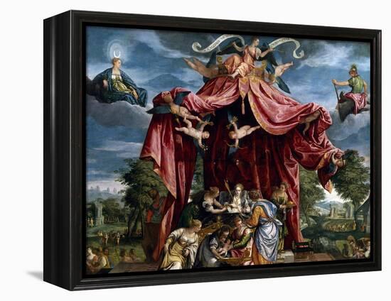 Allegory of the Birth of the Infante Fernando, Son of Felipe II, Ca. 1575-Michele Parrasio-Framed Premier Image Canvas