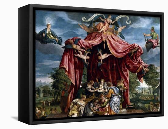 Allegory of the Birth of the Infante Fernando, Son of Felipe II, Ca. 1575-Michele Parrasio-Framed Premier Image Canvas