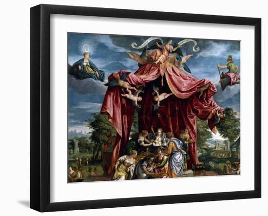 Allegory of the Birth of the Infante Fernando, Son of Felipe II, Ca. 1575-Michele Parrasio-Framed Giclee Print