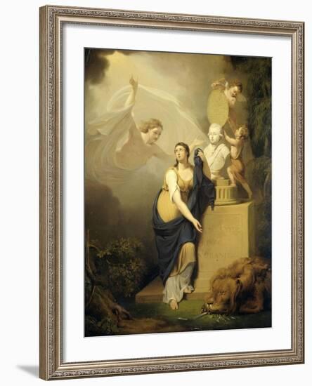 Allegory of the Death of Prince William V-Jan Willem Pieneman-Framed Art Print