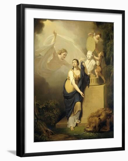 Allegory of the Death of Prince William V-Jan Willem Pieneman-Framed Art Print