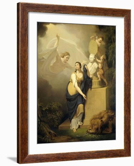 Allegory of the Death of Prince William V-Jan Willem Pieneman-Framed Art Print