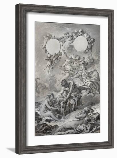 Allegory of the Education of Louis Xv, C.1756-Francois Boucher-Framed Giclee Print