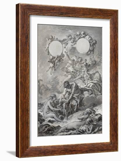 Allegory of the Education of Louis Xv, C.1756-Francois Boucher-Framed Giclee Print