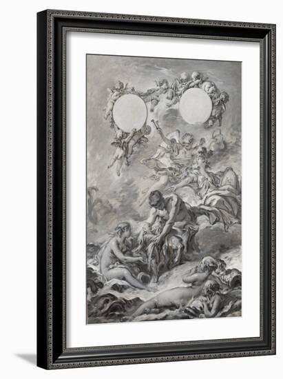 Allegory of the Education of Louis Xv, C.1756-Francois Boucher-Framed Giclee Print