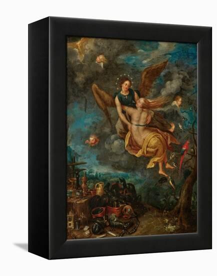 Allegory of the Elements Fire and Air, 17Th Century (Oil on Copper)-Jan the Younger Brueghel-Framed Premier Image Canvas