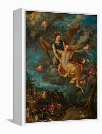 Allegory of the Elements Fire and Air, 17Th Century (Oil on Copper)-Jan the Younger Brueghel-Framed Premier Image Canvas