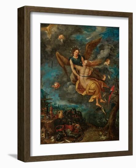 Allegory of the Elements Fire and Air, 17Th Century (Oil on Copper)-Jan the Younger Brueghel-Framed Giclee Print