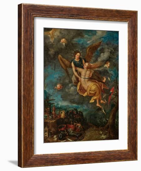 Allegory of the Elements Fire and Air, 17Th Century (Oil on Copper)-Jan the Younger Brueghel-Framed Giclee Print