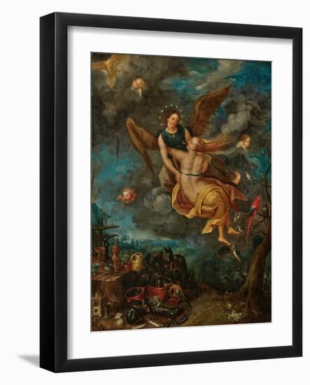 Allegory of the Elements Fire and Air, 17Th Century (Oil on Copper)-Jan the Younger Brueghel-Framed Giclee Print