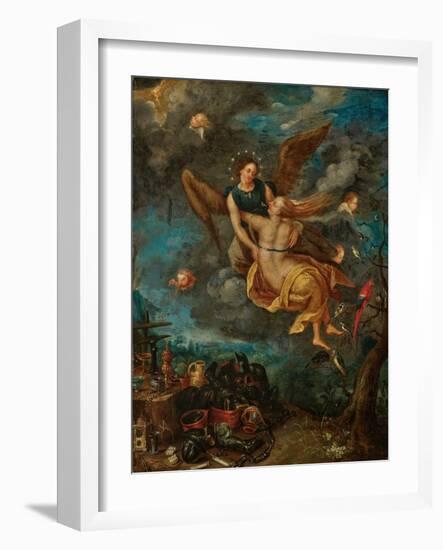 Allegory of the Elements Fire and Air, 17Th Century (Oil on Copper)-Jan the Younger Brueghel-Framed Giclee Print