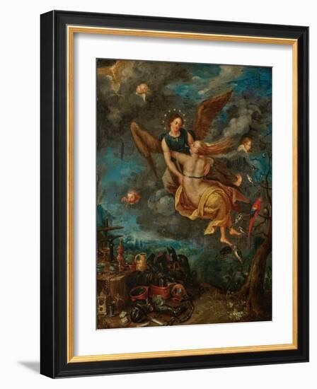 Allegory of the Elements Fire and Air, 17Th Century (Oil on Copper)-Jan the Younger Brueghel-Framed Giclee Print