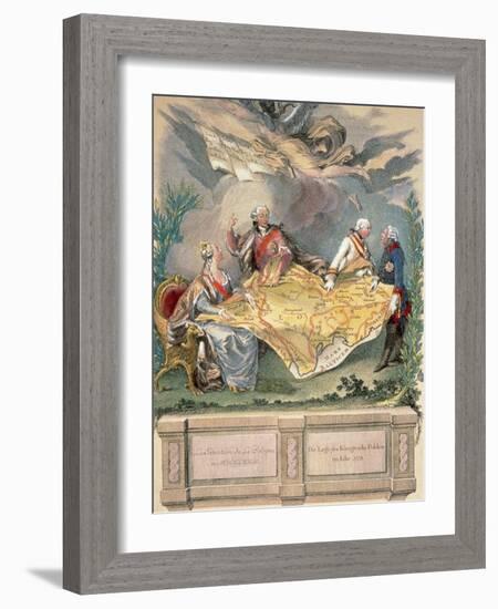 Allegory of the First Division: Catherine Ii, Stanislaus Poniatowski-Prisma Archivo-Framed Photographic Print