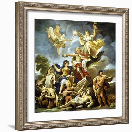 Allegory of the Fortress-Luca Giordano-Framed Giclee Print