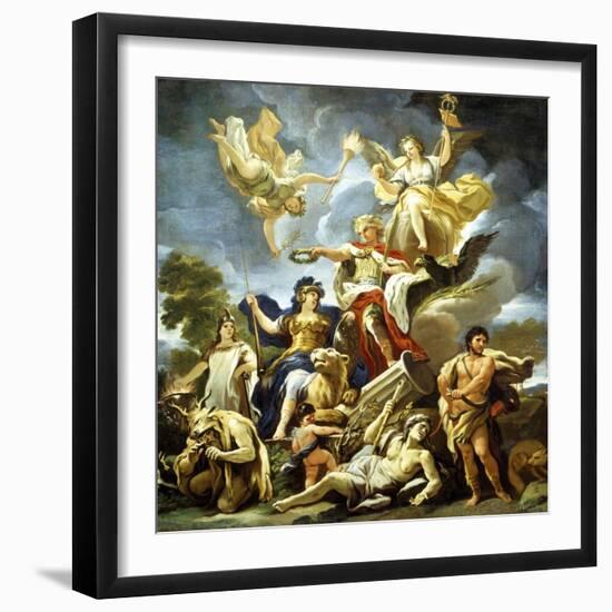 Allegory of the Fortress-Luca Giordano-Framed Giclee Print