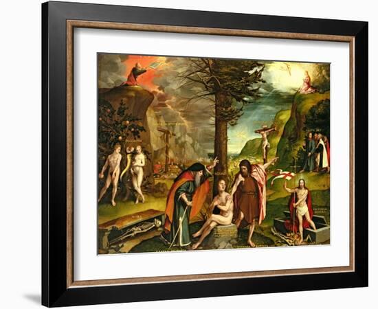 Allegory of the Old and New Testaments, Early 1530s-Hans Holbein the Younger-Framed Giclee Print