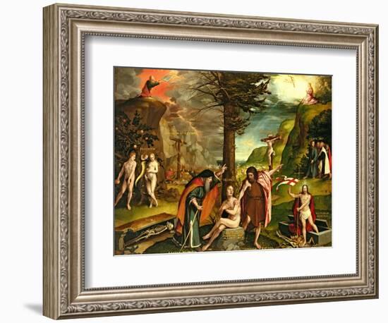 Allegory of the Old and New Testaments, Early 1530s-Hans Holbein the Younger-Framed Giclee Print