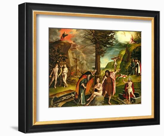 Allegory of the Old and New Testaments, Early 1530s-Hans Holbein the Younger-Framed Giclee Print