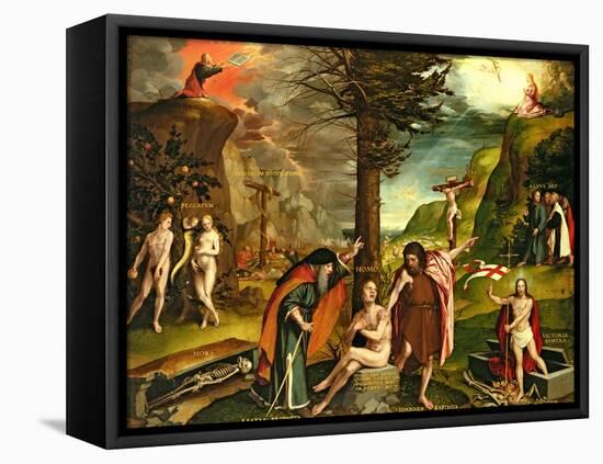 Allegory of the Old and New Testaments, Early 1530s-Hans Holbein the Younger-Framed Premier Image Canvas