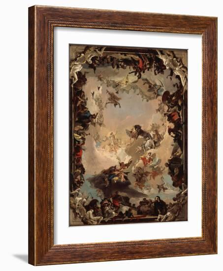 Allegory of the Planets and Continents, 1752-Giovanni Battista Tiepolo-Framed Giclee Print