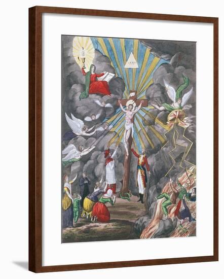 Allegory of the Re-Establishment of the Catholic Religion in France in 1802 under Napoleon Bonapart-null-Framed Giclee Print