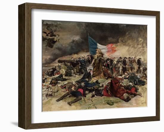 Allegory of the Siege of Paris, 1870-Jean-Louis Ernest Meissonier-Framed Giclee Print