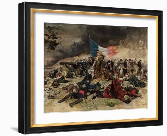 Allegory of the Siege of Paris, 1870-Jean-Louis Ernest Meissonier-Framed Giclee Print