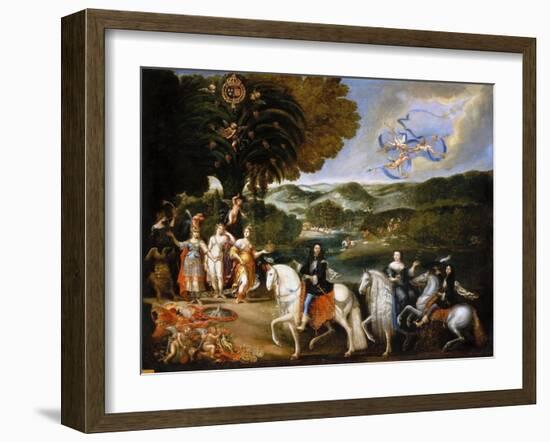 Allegory of the Treaty of the Pyrenees (Allegory of the Marriage of Louis XI)-Claude Deruet-Framed Giclee Print