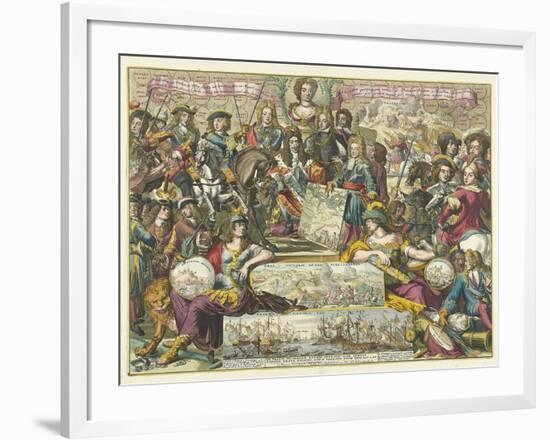 Allegory of the Victory of the Allies in 1704, 1704-1705-Romeyn De Hooghe-Framed Giclee Print